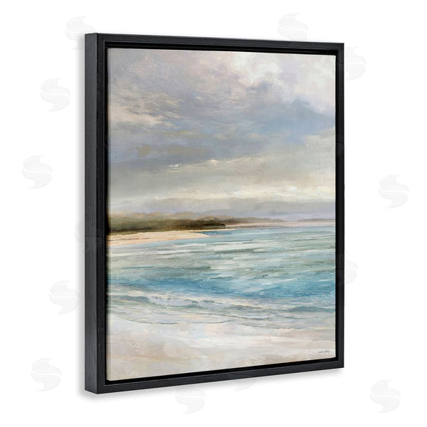Stupell Industries Amber Sterling | Overcast Beach Scenery Wall Art