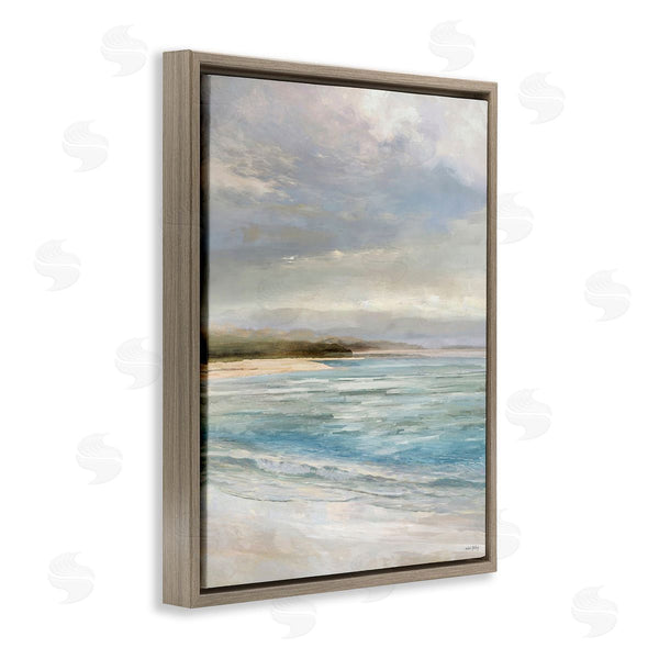 Stupell Industries Amber Sterling | Overcast Beach Scenery Wall Art