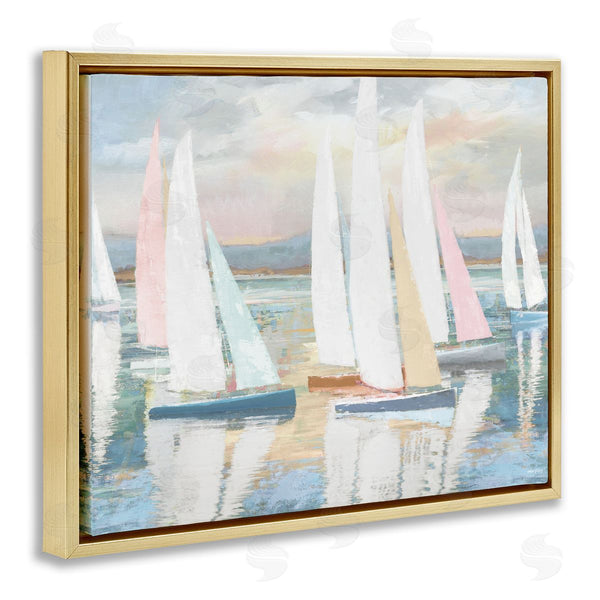 Stupell Industries Amber Sterling | Pastel Voyage Boats