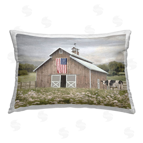Stupell Industries Amber Sterling | Patriotic Barn & Cow