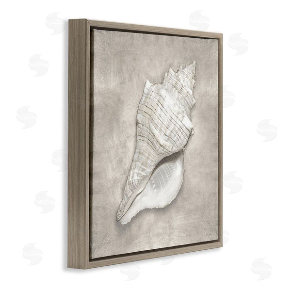 Stupell Industries Amber Sterling | Rustic Grey Conch Shell Wall Art