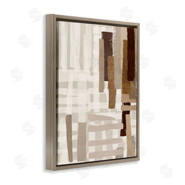 Stupell Industries Amber Sterling | Rustic Hatched Pattern Wall Art