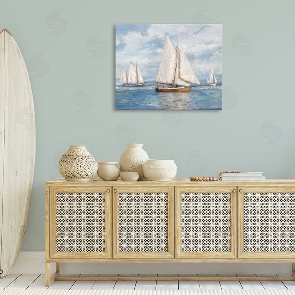 Stupell Industries Amber Sterling | Sailboat Trio Impression Wall Art