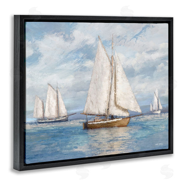 Stupell Industries Amber Sterling | Sailboat Trio Impression Wall Art