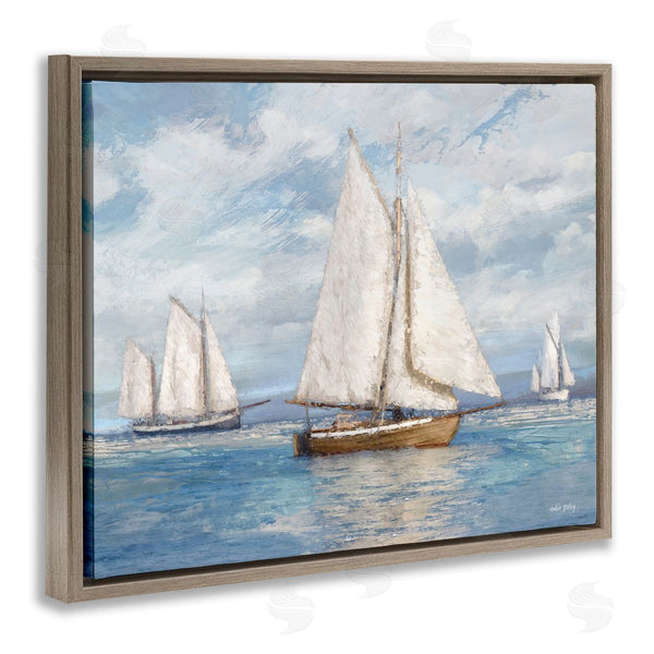 Stupell Industries Amber Sterling | Sailboat Trio Impression Wall Art