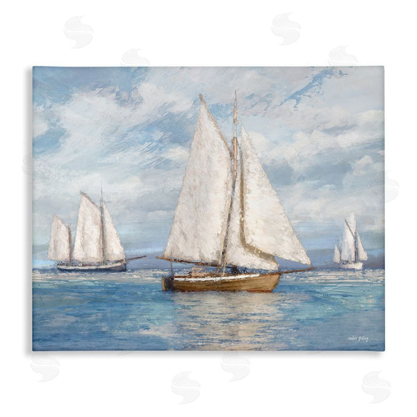 stupell industries Amber Sterling | Sailboat Trio Impression Wall Art