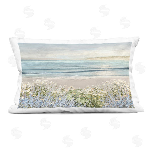 stupell industries Amber Sterling | Sand And Blooms Beach Printed Throw Pillow