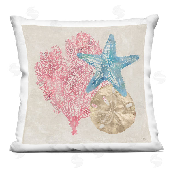 stupell industries Amber Sterling | Sea Life Trio on Beige Printed Throw Pillow