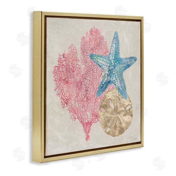 Stupell Industries Amber Sterling | Sea Life Trio On Beige Wall Art