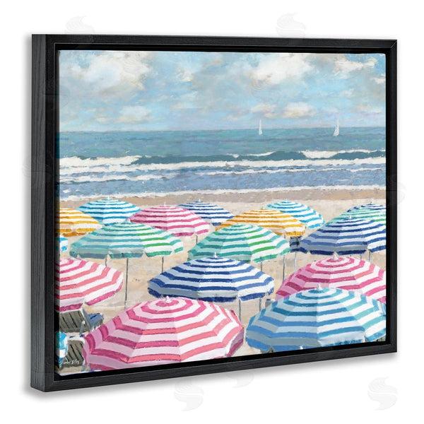 Stupell Industries Amber Sterling | Shore With Bright Umbrellas