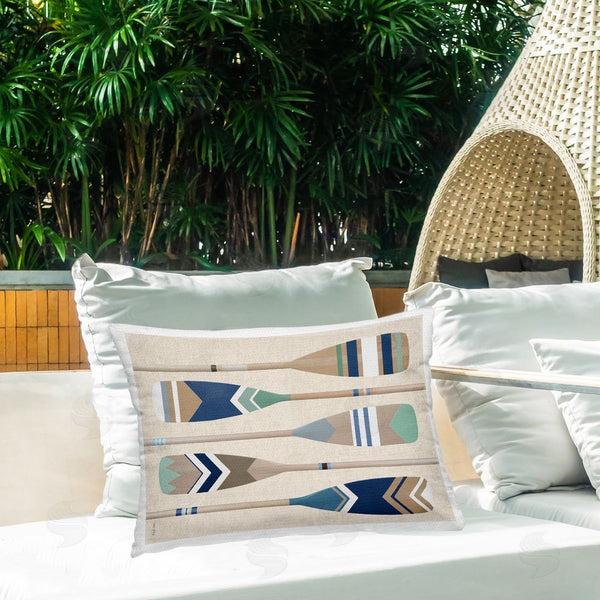 Stupell Industries Amber Sterling | Striped Boat Paddles