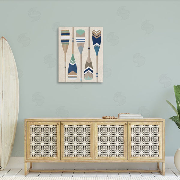 Stupell Industries Amber Sterling | Striped Boating Oars Wall Art