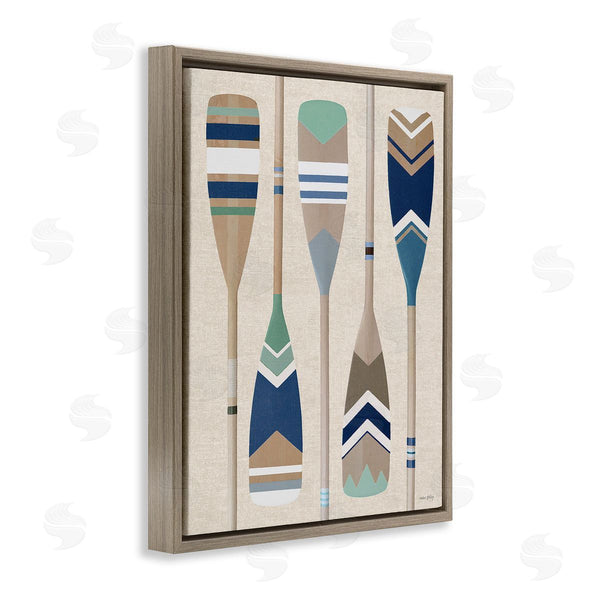 Stupell Industries Amber Sterling | Striped Boating Oars Wall Art