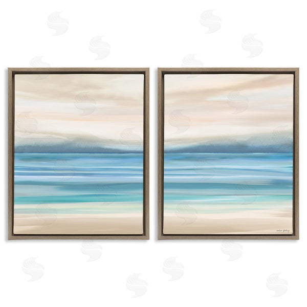 Stupell Industries Amber Sterling | Subtle Beach Seascape Wall Art