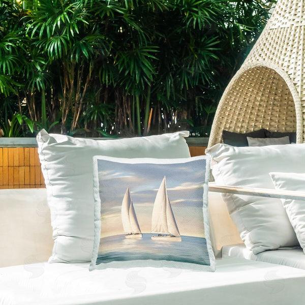Stupell Industries Amber Sterling | Two Mighty Sailboats Printed Throw Pillow