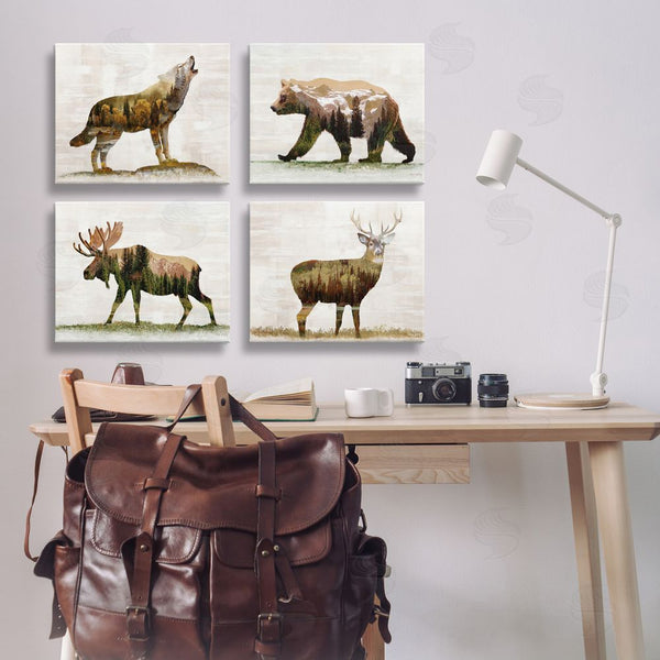 Stupell Industries Amber Sterling | Woodland Animals Rustic Pattern Wall Art