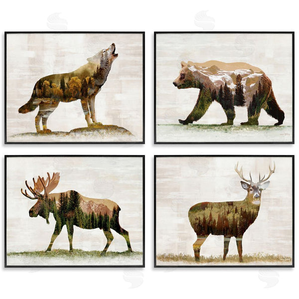Stupell Industries Amber Sterling | Woodland Animals Rustic Pattern Wall Art
