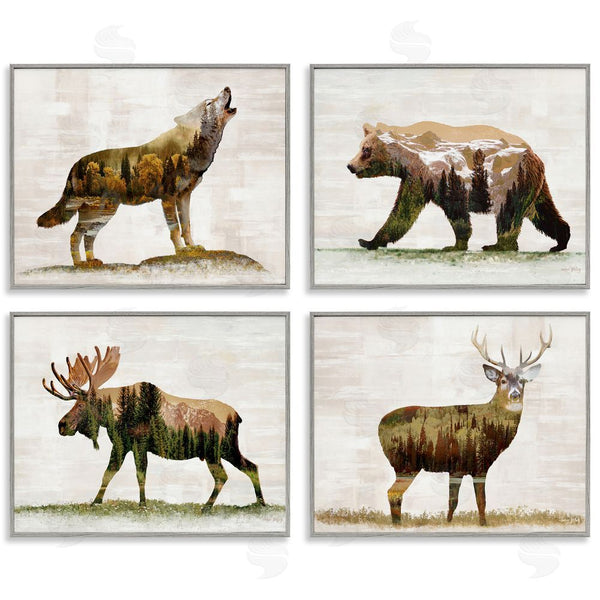 Stupell Industries Amber Sterling | Woodland Animals Rustic Pattern Wall Art