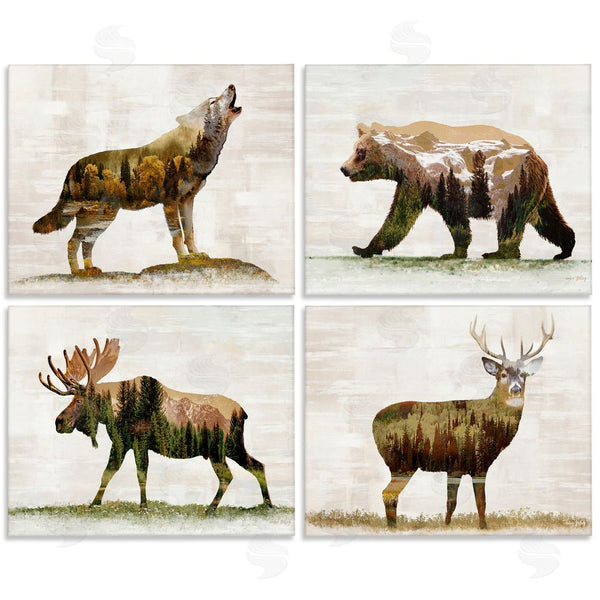 stupell industries Amber Sterling | Woodland Animals Rustic Pattern Wall Art