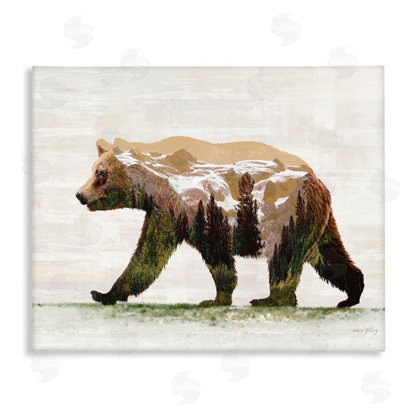 stupell industries Amber Sterling | Woodland Pattern Bear Wall Art