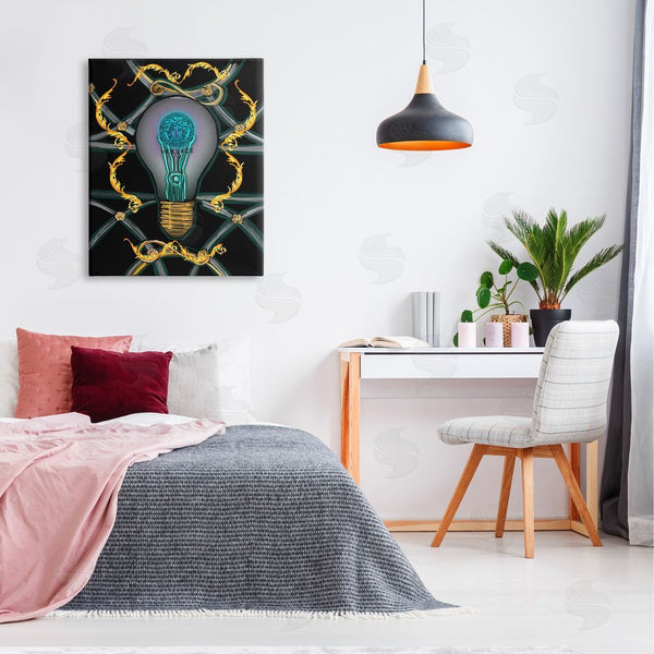 Stupell Industries Amelia Noyes | Abstract Fashion Brand Lightbulb Wall Art