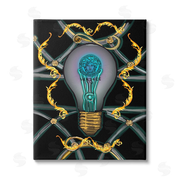 stupell industries Amelia Noyes | Abstract Fashion Brand Lightbulb Wall Art