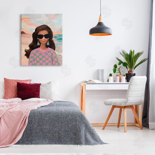 Stupell Industries Amelia Noyes | Abstract Fashionista On Beach Wall Art