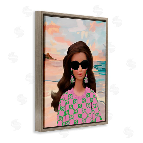 Stupell Industries Amelia Noyes | Abstract Fashionista On Beach Wall Art