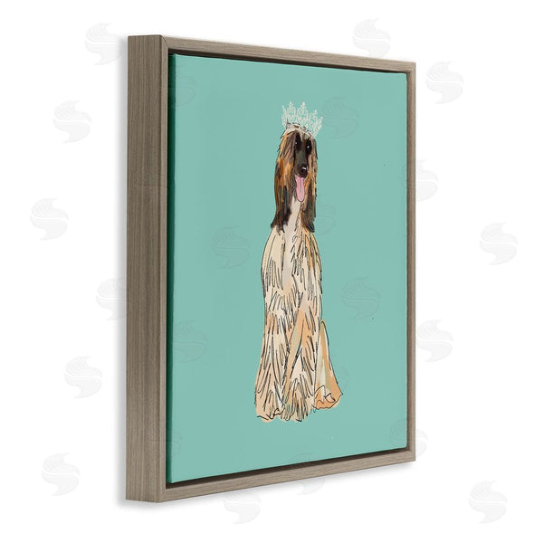 Stupell Industries Amelia Noyes | Afghan Hound With Crown Wall Art