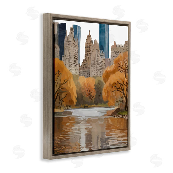 Stupell Industries Amelia Noyes | Autumnal New York Across River