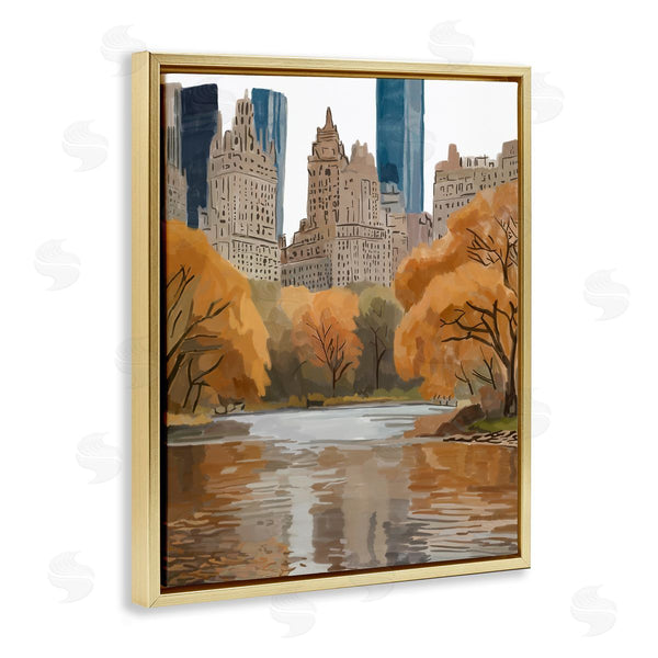 Stupell Industries Amelia Noyes | Autumnal New York Across River