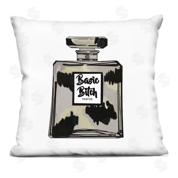 stupell industries Amelia Noyes | Basic B**** Glam Fashion Perfume Bottle Printed Throw Pillow