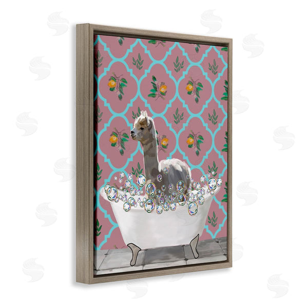 Stupell Industries Amelia Noyes | Bathing Llama In Bathroom Wall Art