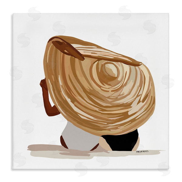 stupell industries Amelia Noyes | Beach Babe Friends Tropical Summer Sun Hat Wall Art