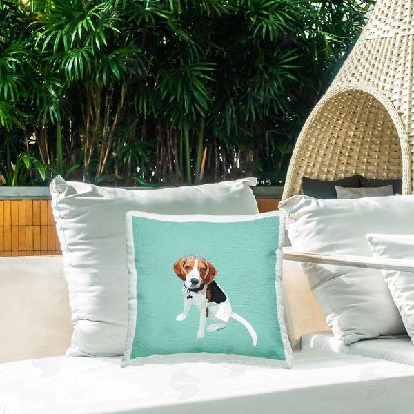 Stupell Industries Amelia Noyes | Beagle With Tiara Printed Throw Pillow