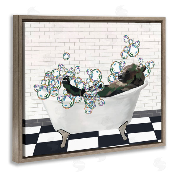 Stupell Industries Amelia Noyes | Bear In Bubble Bath Wall Art