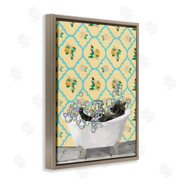 Stupell Industries Amelia Noyes | Bear In Patterned Bathroom Wall Art