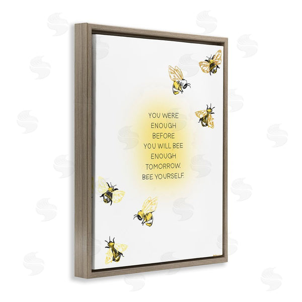 Stupell Industries Amelia Noyes | Bee Yourself Phrase Wall Art