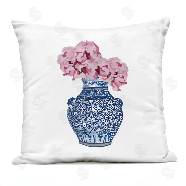 Stupell Industries Amelia Noyes | Blooming Flower Bouquet Ornate Pattern Vase Printed Throw Pillow