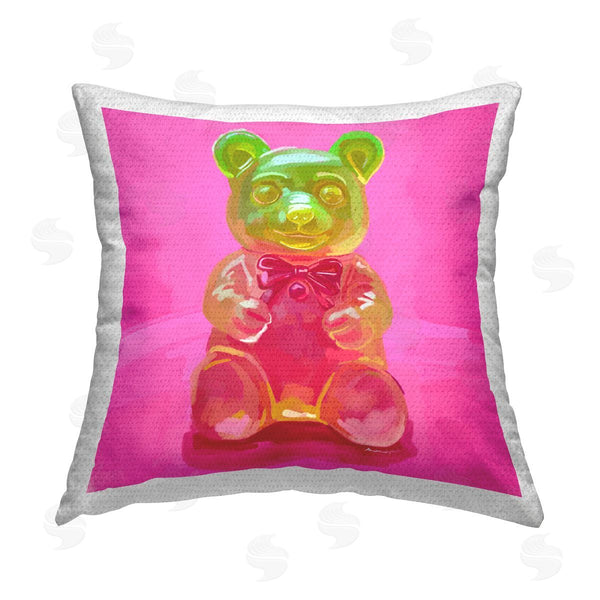 Stupell Industries Amelia Noyes | Bright Candy Bear Printed Throw Pillow