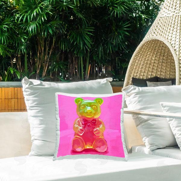 Stupell Industries Amelia Noyes | Bright Candy Bear Printed Throw Pillow