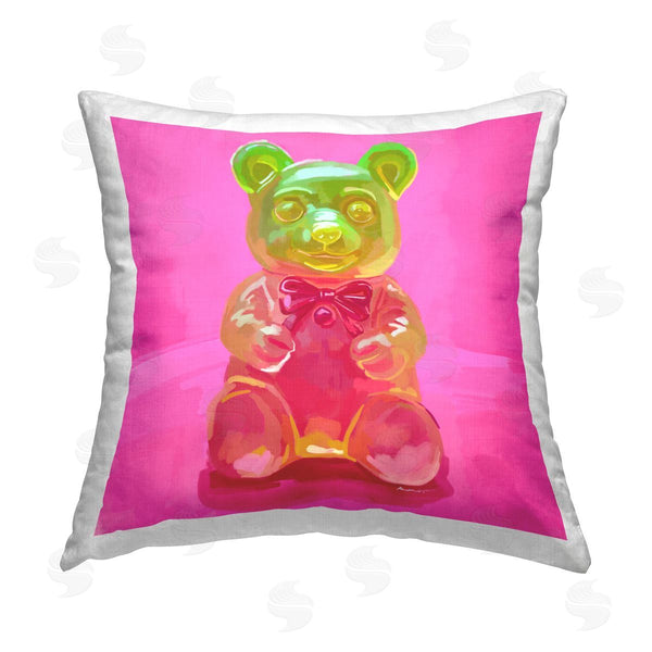 stupell industries Amelia Noyes | Bright Candy Bear Printed Throw Pillow