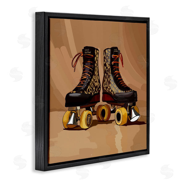 Stupell Industries Amelia Noyes | Brown Roller Skates