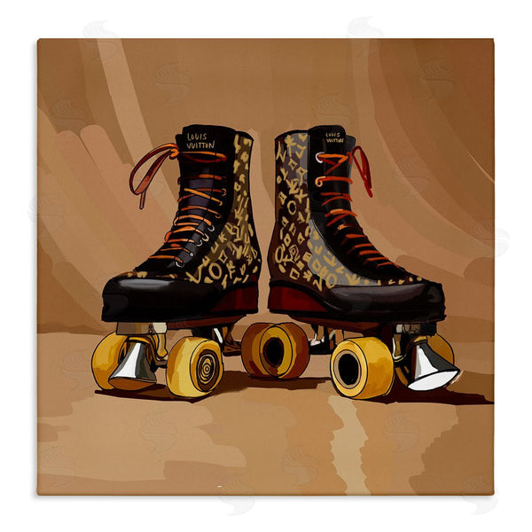 stupell industries Amelia Noyes | Brown Roller Skates