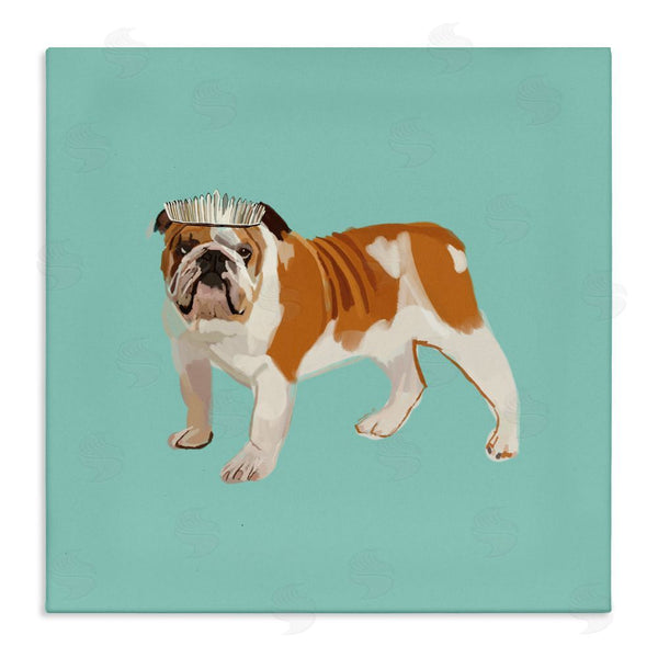 stupell industries Amelia Noyes | Bulldog Wearing Tiara Wall Art