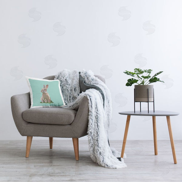 Stupell Industries Amelia Noyes | Bunny Wearing Crown Printed Throw Pillow