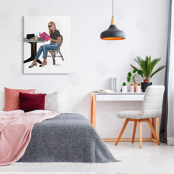 Stupell Industries Amelia Noyes | Burn Book Movie Girl Sitting Wall Art