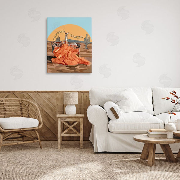 Stupell Industries Amelia Noyes | California Cowgirl Landscape Wall Art