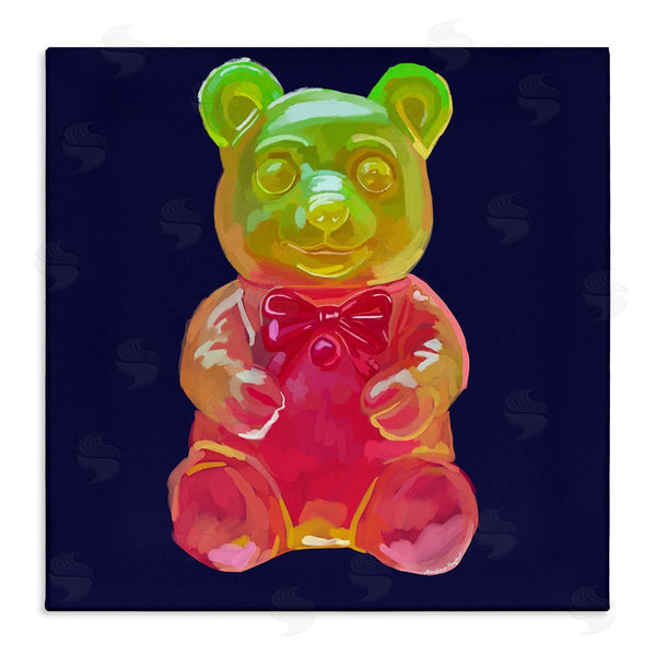 stupell industries Amelia Noyes | Candy Bear on Blue Wall Art