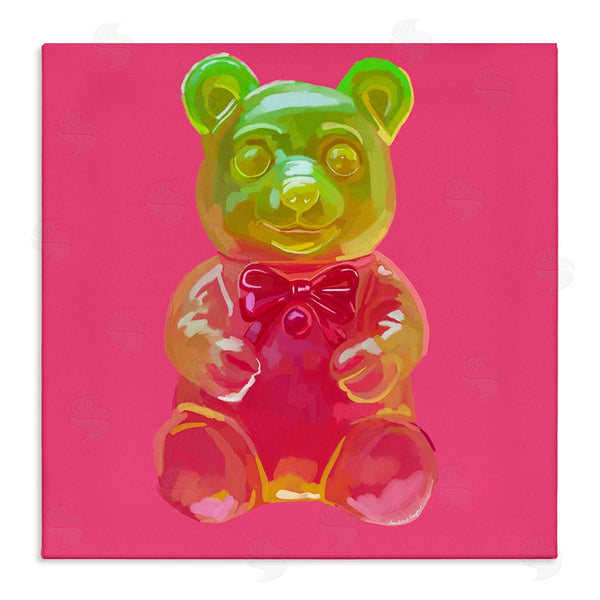 stupell industries Amelia Noyes | Candy Bear on Pink Wall Art